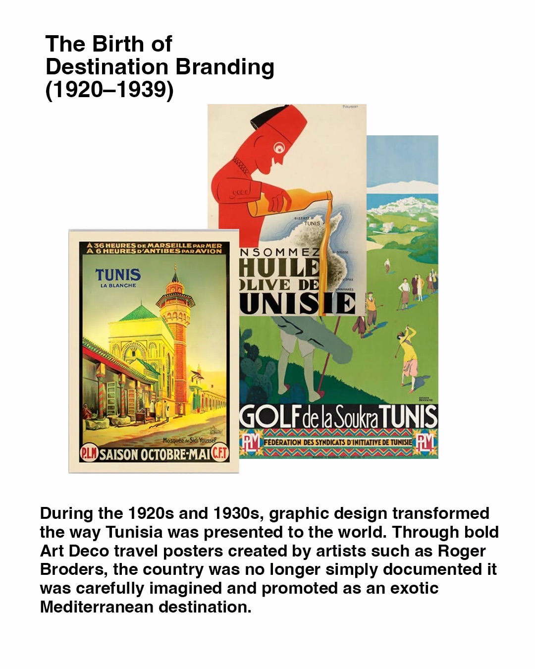 Art Deco Tunisian travel posters from the 1920s and 1930s